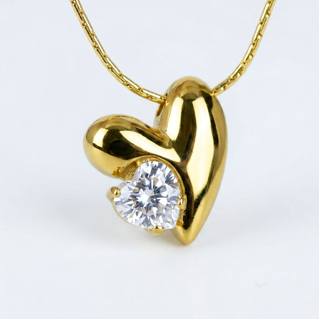 Crystal Heart Glow Necklace
