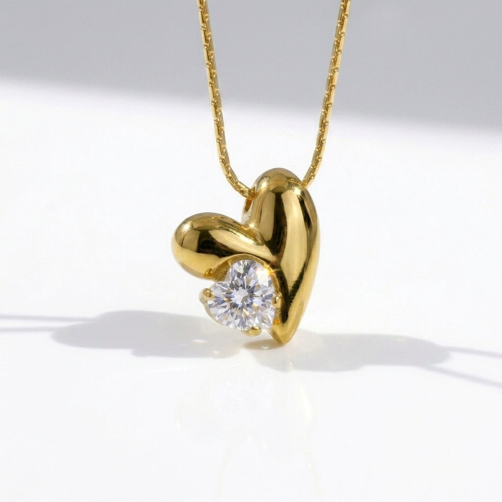 Crystal Heart Glow Necklace