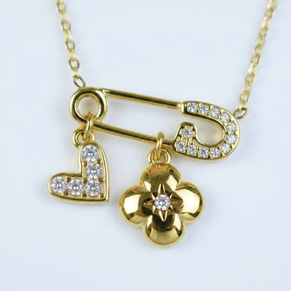Lucky Hearts Charm Necklace