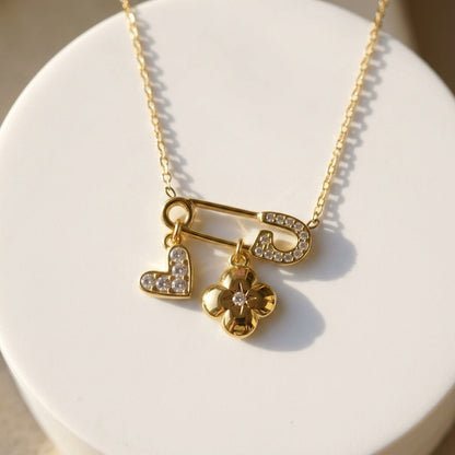 Lucky Hearts Charm Necklace