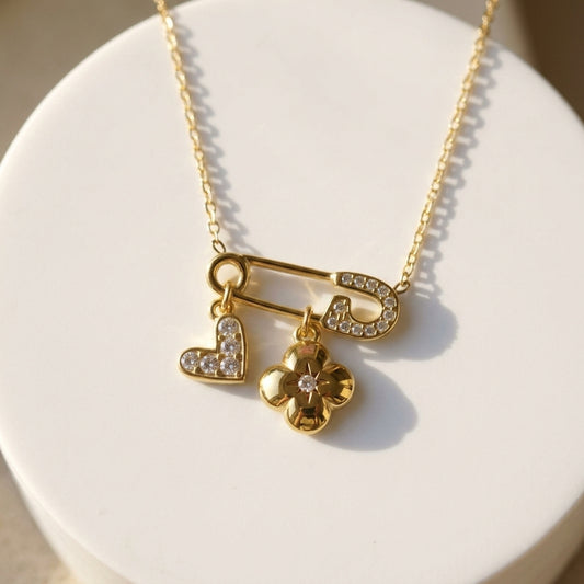 Lucky Hearts Charm Necklace