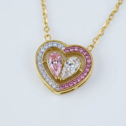 Blush Twin Heart Necklace