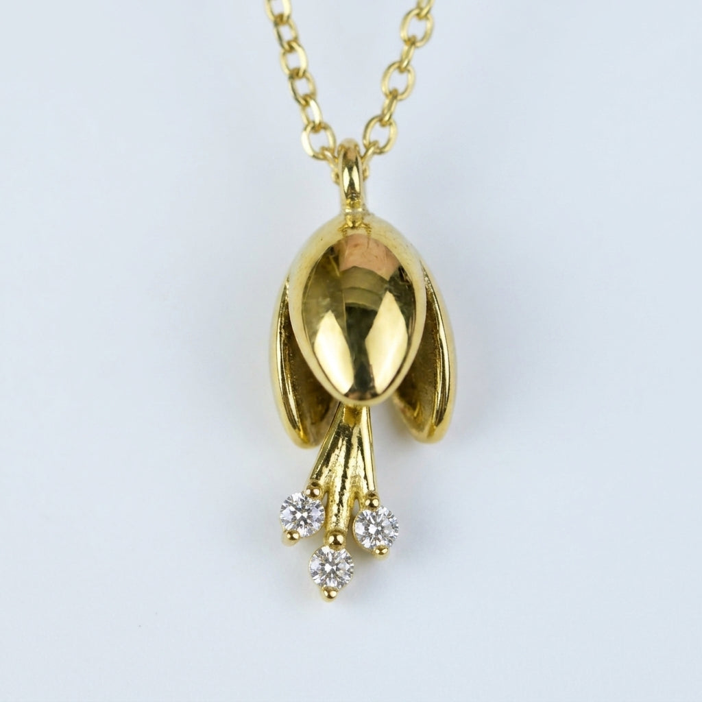 Crystal Bud Pendant Necklace