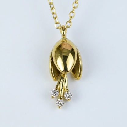 Crystal Bud Pendant Necklace