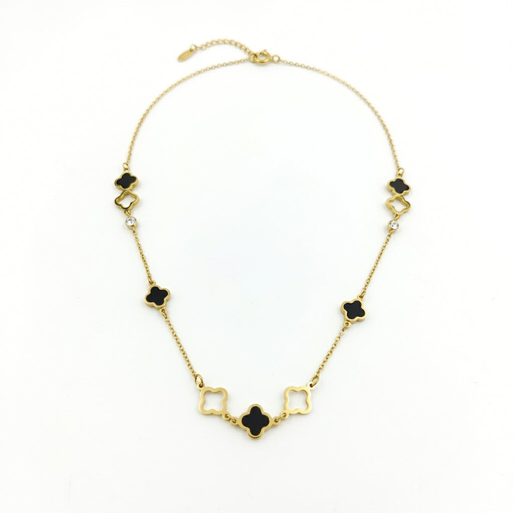 Long Elegant Clover Necklace