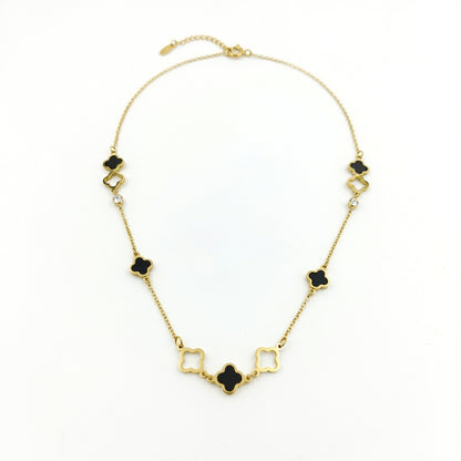 Long Elegant Clover Necklace