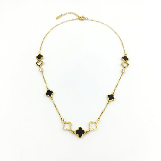 Long Elegant Clover Necklace