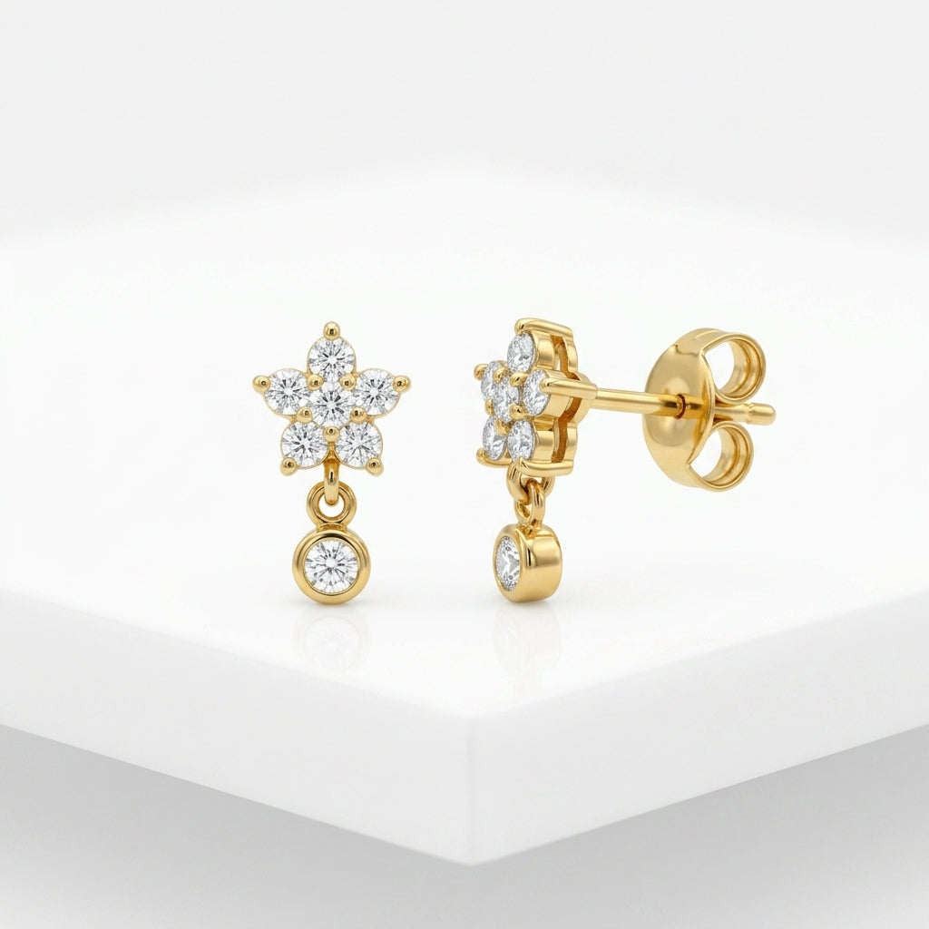 Daisy Spark Drop Studs