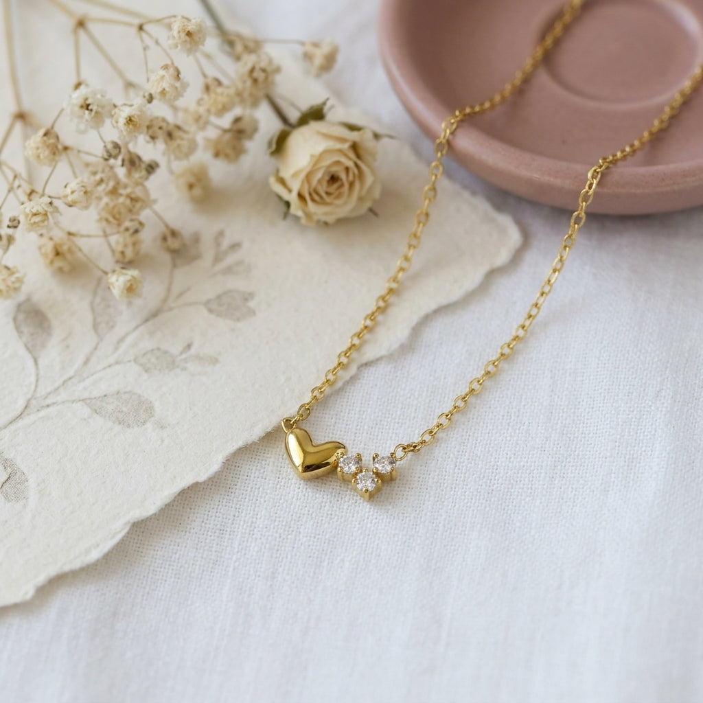 Crystal Heart Whisper Necklace