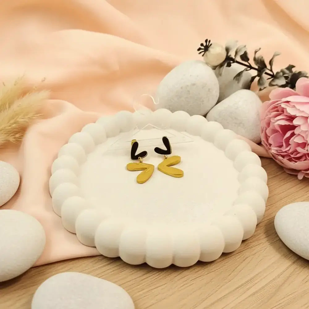 Abstract Heart Drop Earrings - Jewellery
