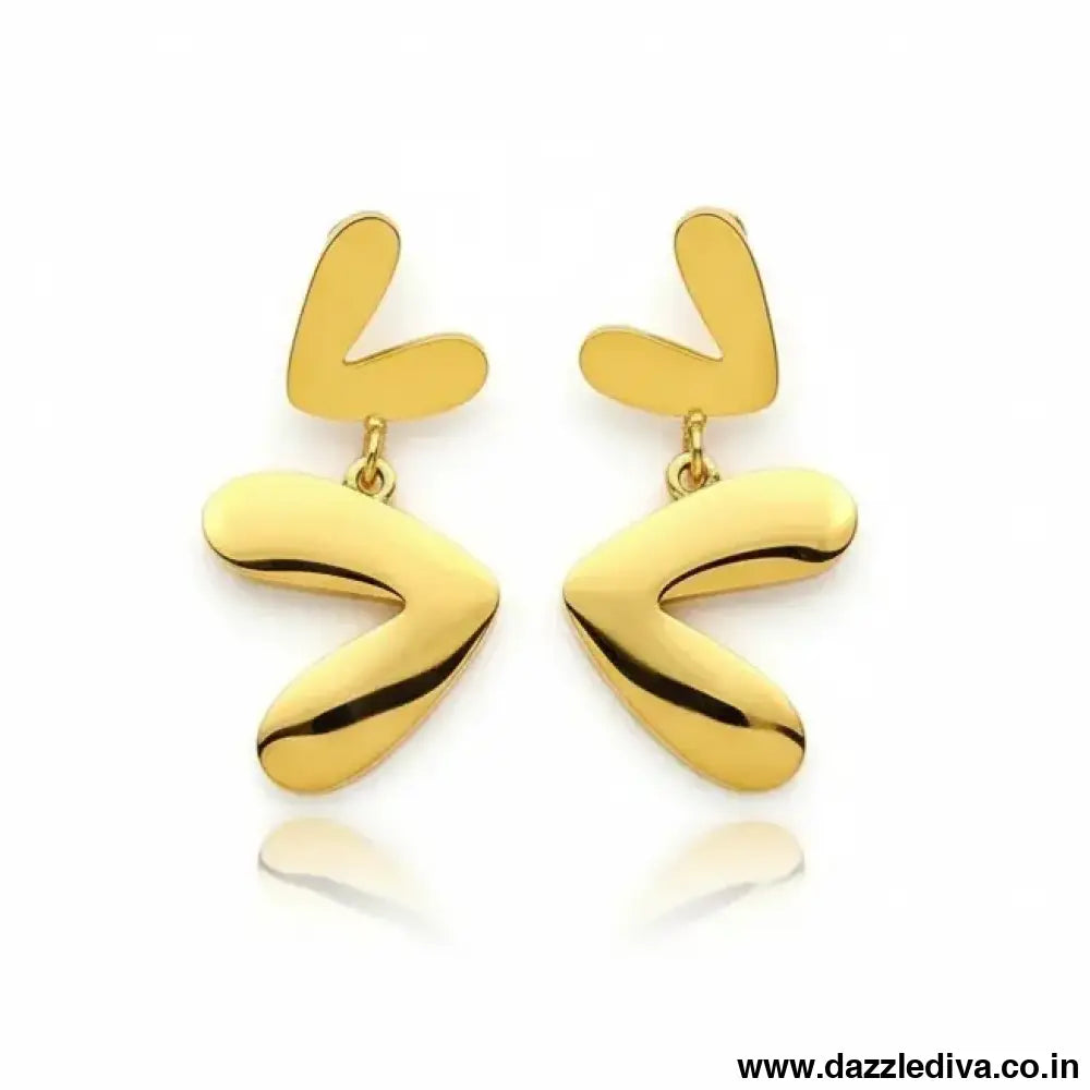Abstract Heart Drop Earrings - Jewellery