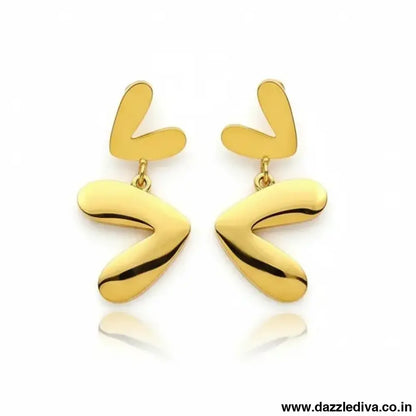 Abstract Heart Drop Earrings - Jewellery