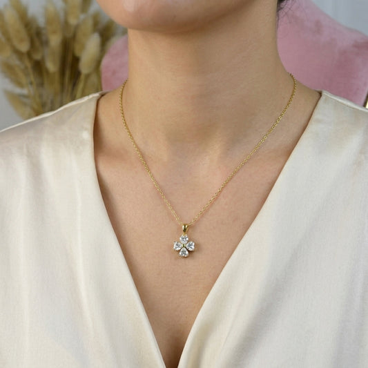 Petal Glow Drop Necklace