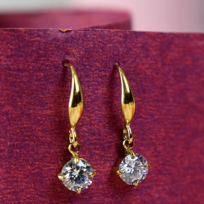 Solitaire Glow Drop Earrings