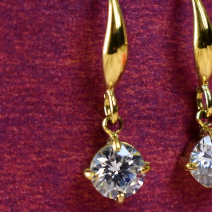 Solitaire Glow Drop Earrings
