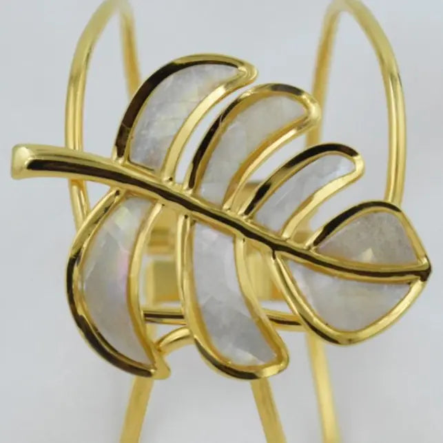 Gold Monstera Leaf Cuff