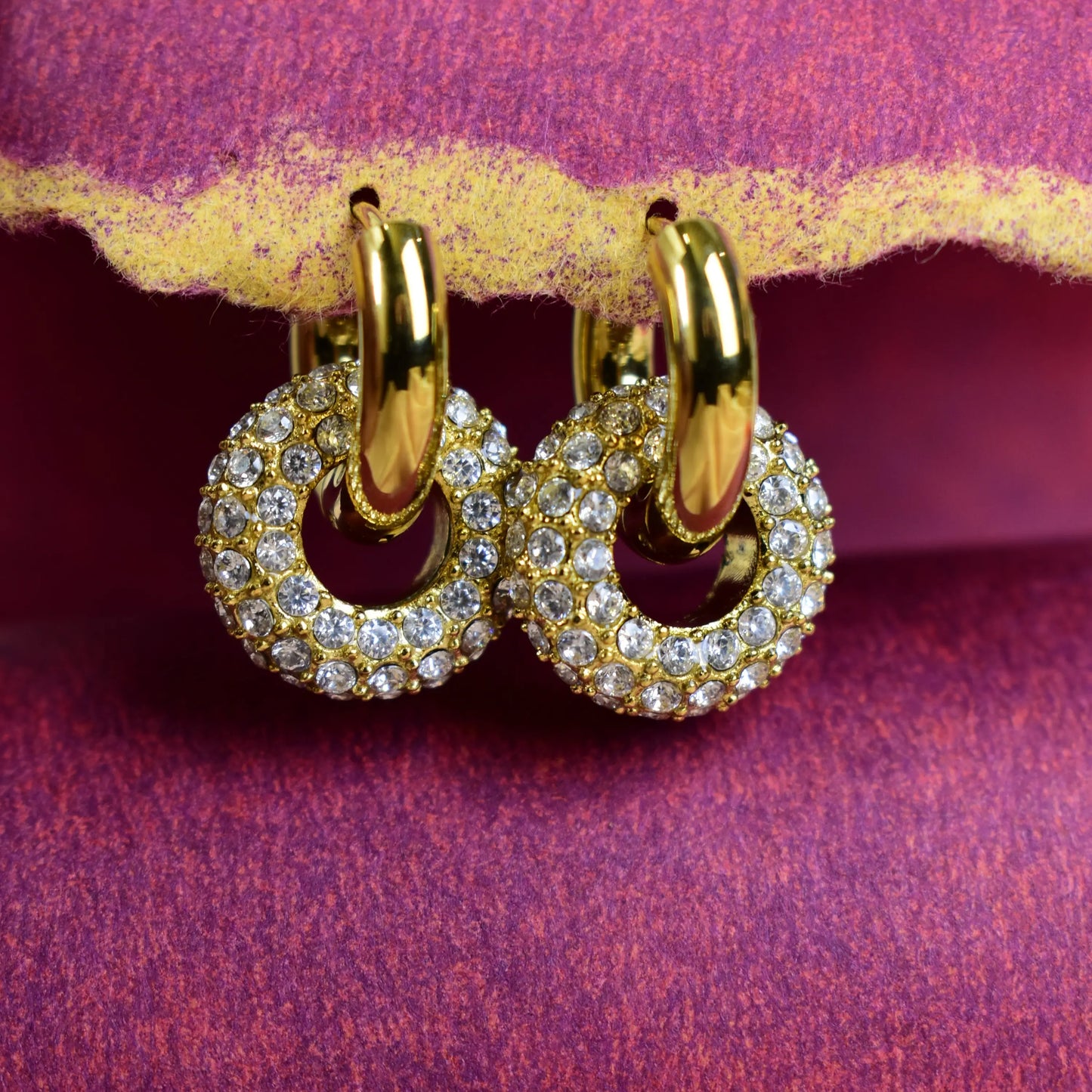 Luna Double Halo Hoops