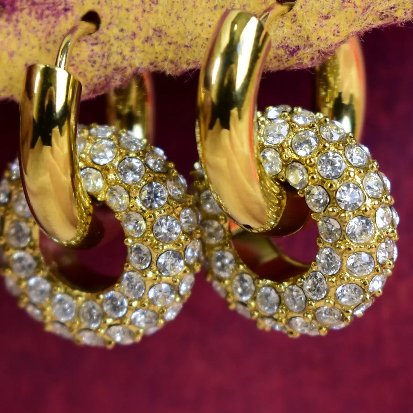 Luna Double Halo Hoops