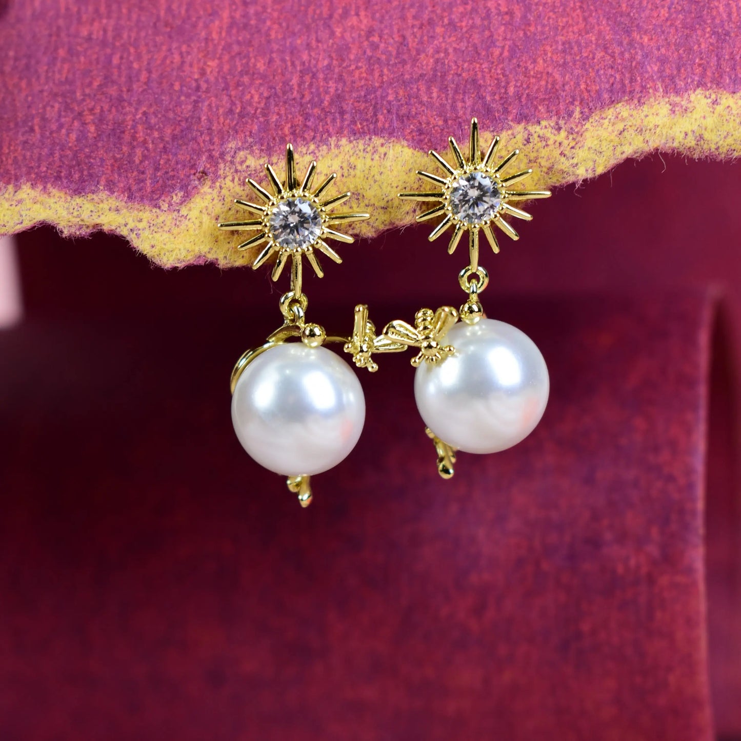 Celestial Pearl Drop Earrings