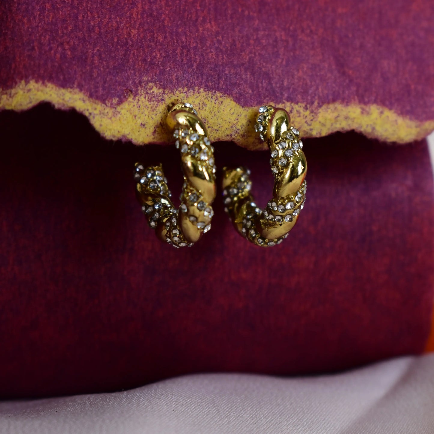 Twilight Twist Pavé Hoops