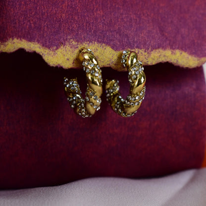 Twilight Twist Pavé Hoops
