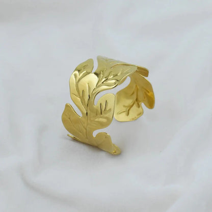 Gold Foliage Statement Cuff