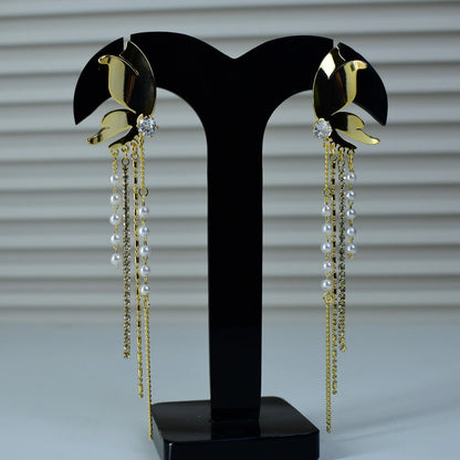 Celeste Pearl Tassel Earrings