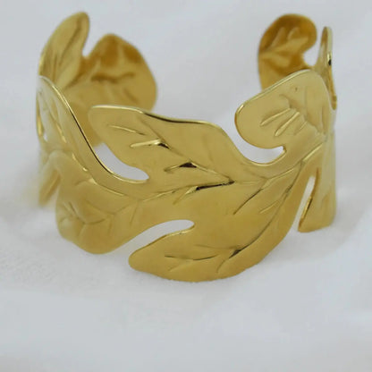 Gold Foliage Statement Cuff