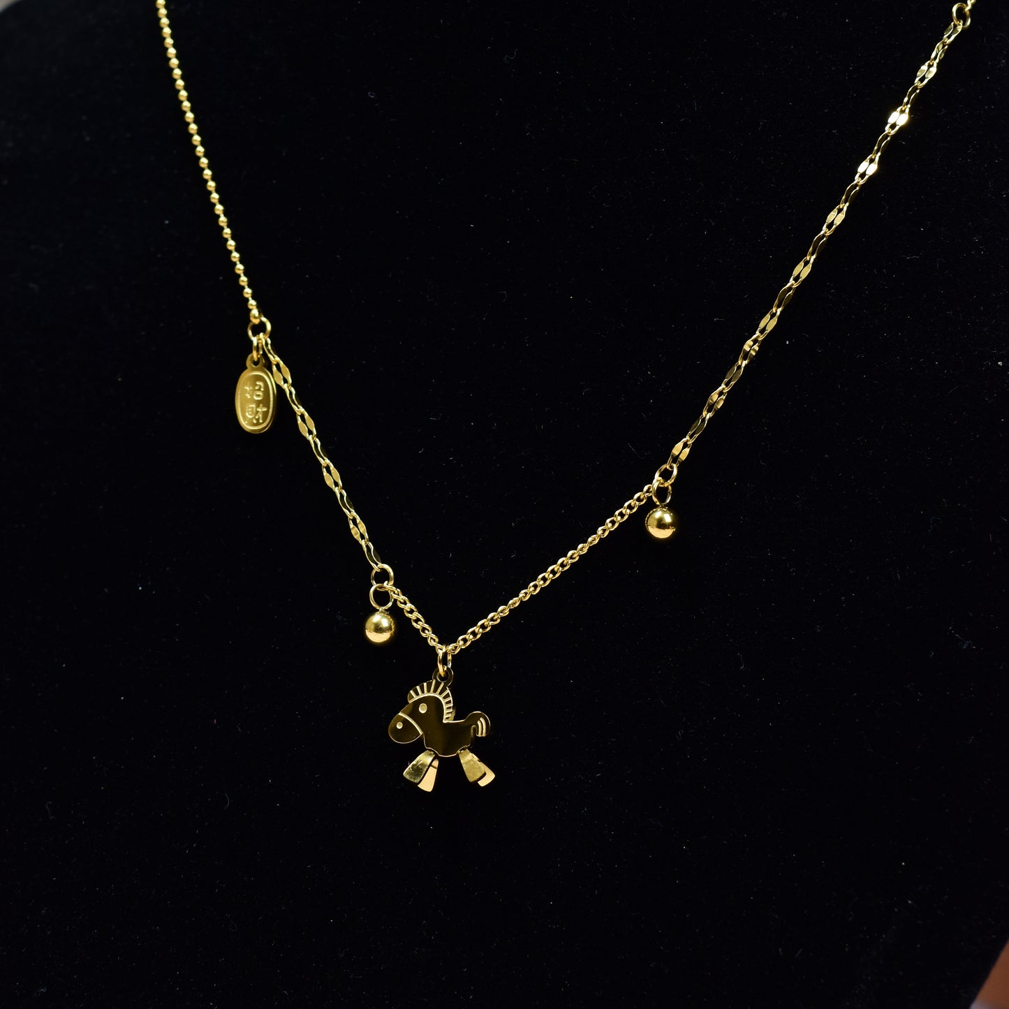 Golden Pony Necklace