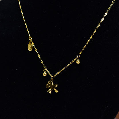 Golden Pony Necklace