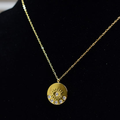 Golden Aura Eye Necklace