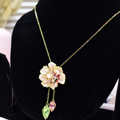 Blossom Drop Charm Necklace