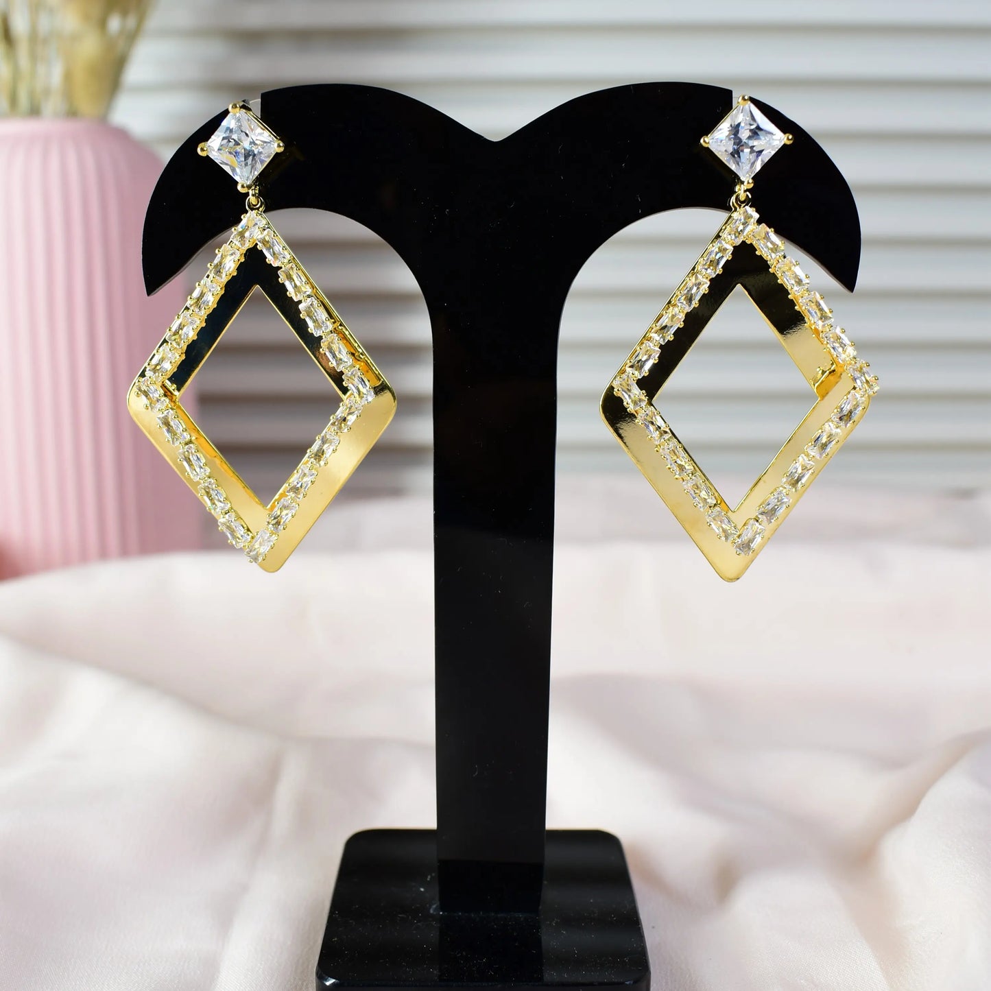 Golden Prism Drop Earrings