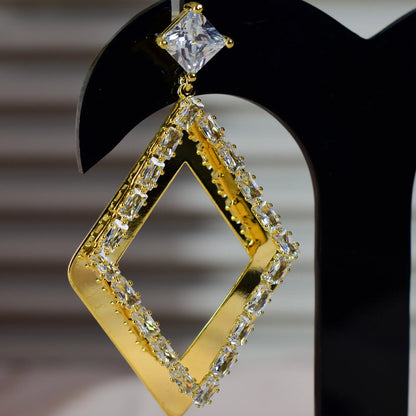 Golden Prism Drop Earrings
