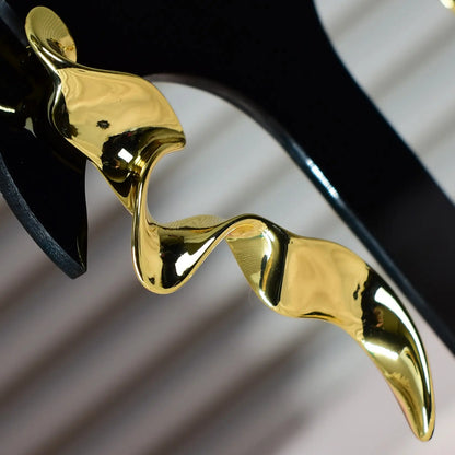 Golden Wave Sculpt Earrings
