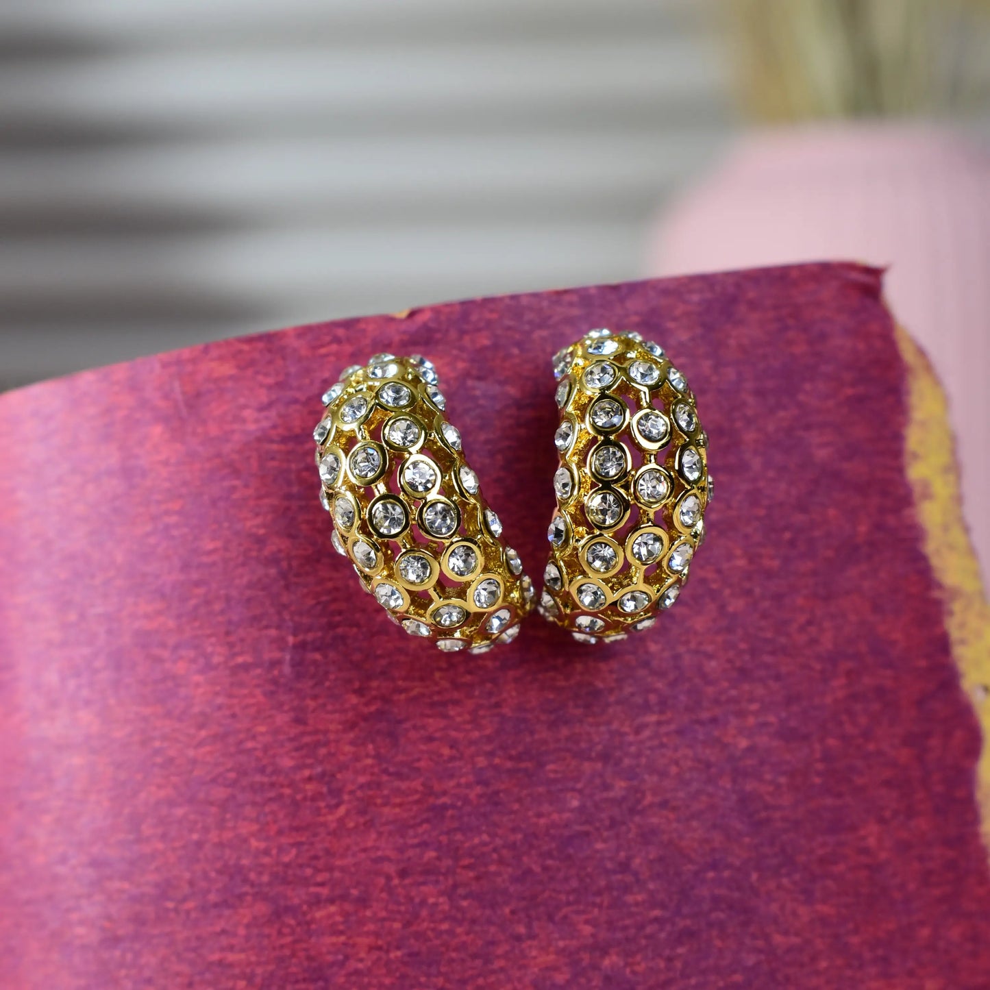 Luxe Zirconia Dome Earrings