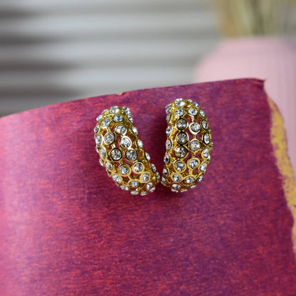 Luxe Zirconia Dome Earrings