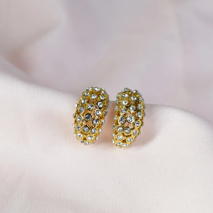 Luxe Zirconia Dome Earrings