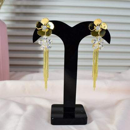 Golden Bloom Cascade Earrings