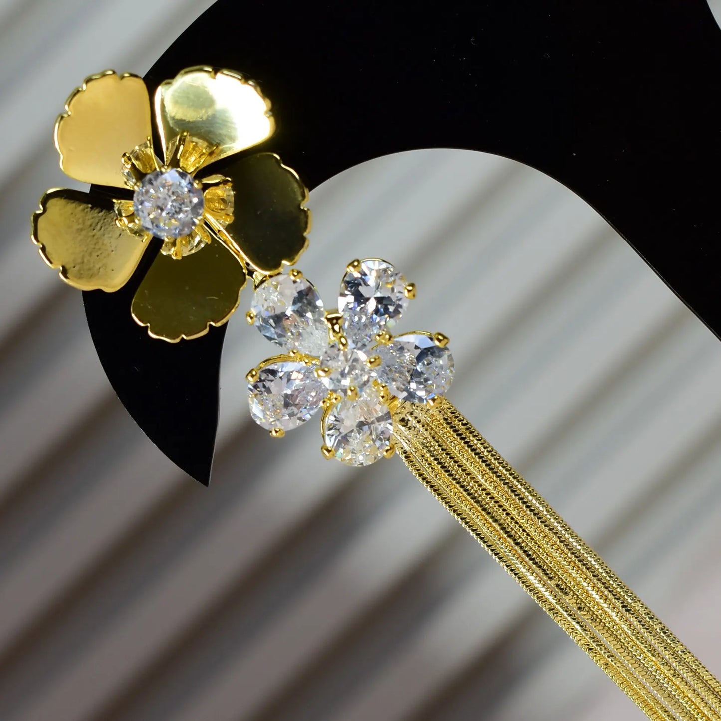 Golden Bloom Cascade Earrings