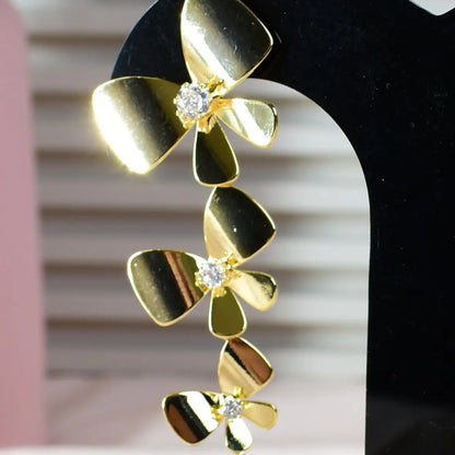 Golden Bloom Drop Earrings