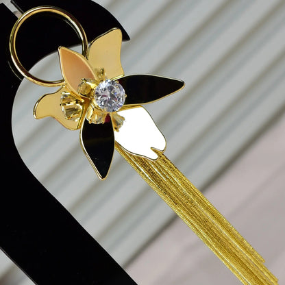 Golden Flutter Tassel Earrings