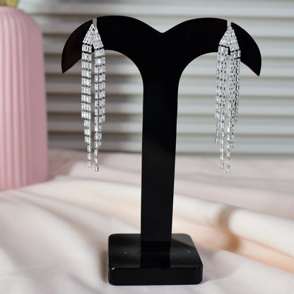 Crystal Cascade Fringe Earrings