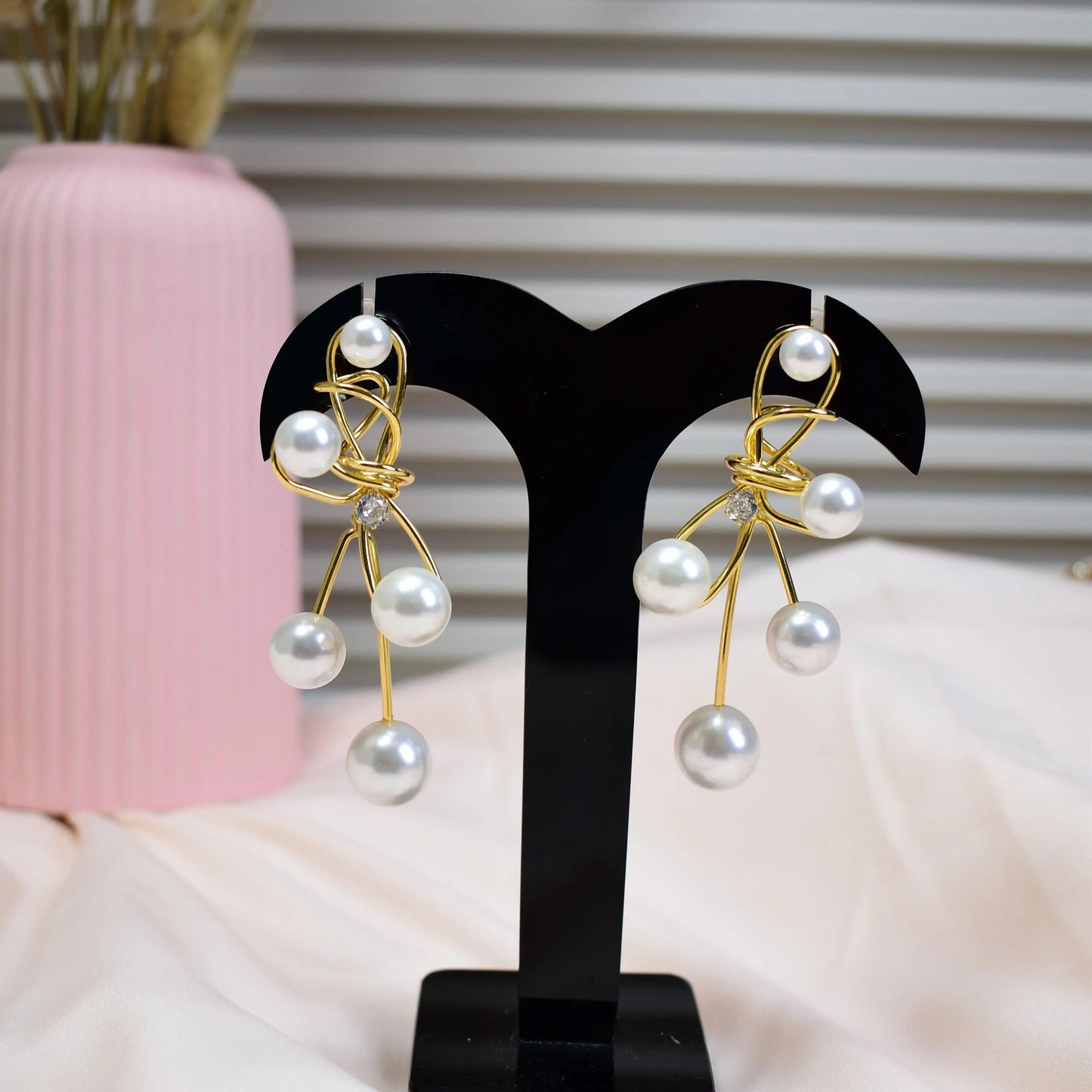 Celeste Pearl Cascade Earrings