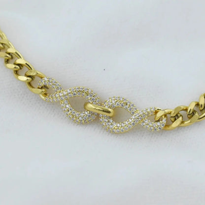 Infinity Sparkle Link Bracelet