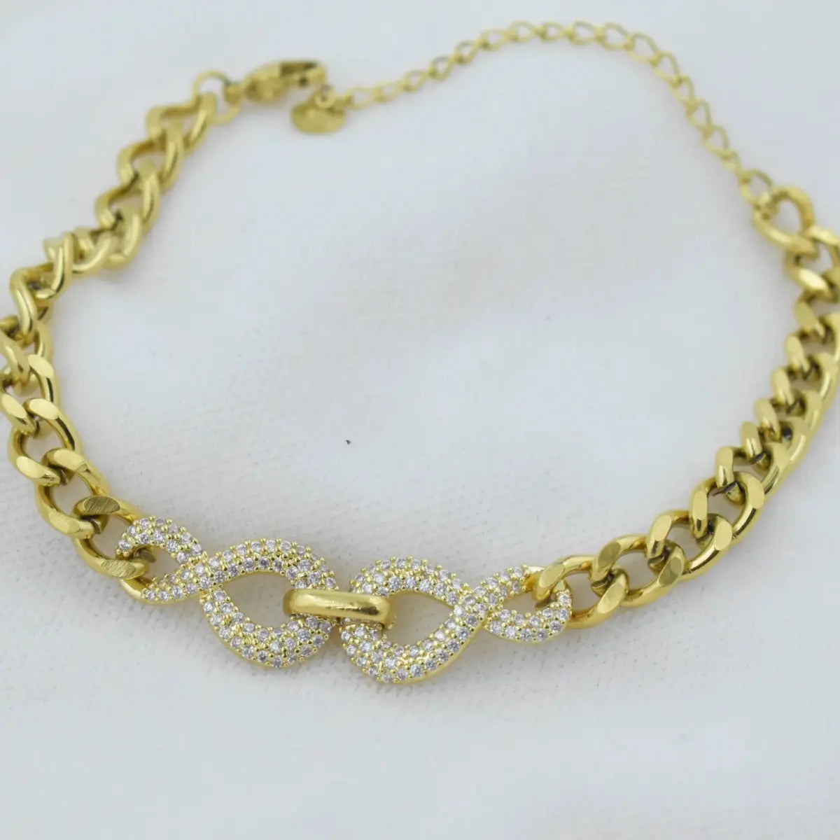Infinity Sparkle Link Bracelet