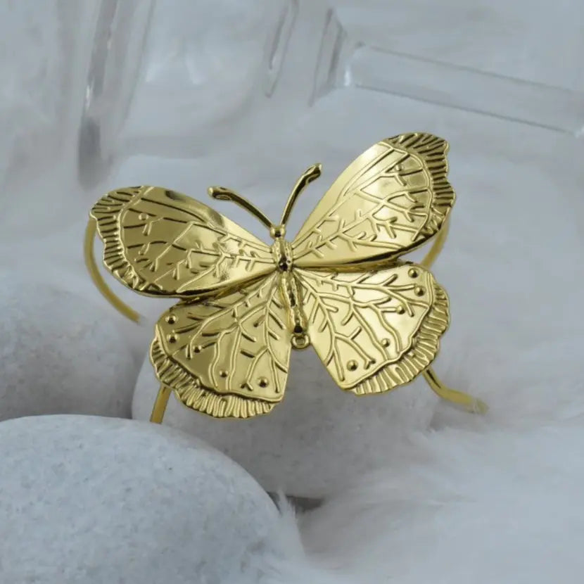 Gold Butterfly Statement Cuff