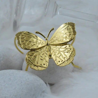 Gold Butterfly Statement Cuff