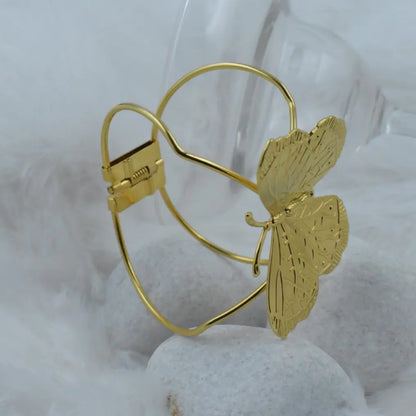 Gold Butterfly Statement Cuff
