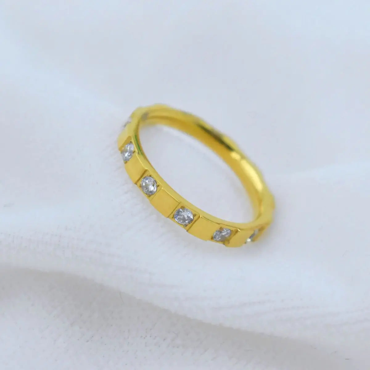 Full Eternity Crystal Band Ring